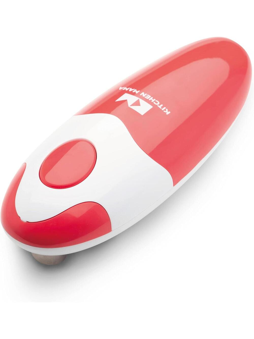 Kitchen Mama Electric Can Opener - White and Red